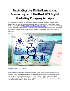 Navigating the Digital Landscape: Connecting with the Best SEO Digital Marketing Company in Jaipur