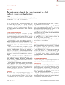 Acad Dermatol Venereol - 2021 - Ring - Dermato‐venereology in the year of coronavirus   Hot topics in research and patient