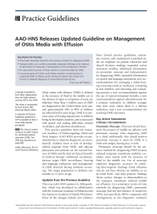 Otitis Media Effusion AAO Guideline