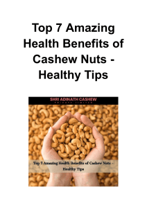 Top 7 Amazing Health Benefits of Cashew Nuts - Healthy Tips