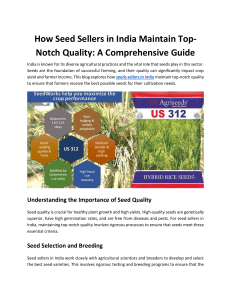 How Seed Sellers in India Maintain Top-Notch Quality  A Comprehensive Guide 