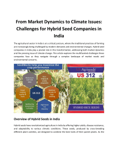 From Market Dynamics to Climate Issues: Challenges for Hybrid Seed Companies in India