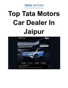 Top Tata Cars Dealers in Jaipur With Price Offers & Services