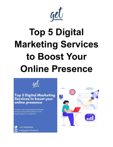 Top 5 Digital Marketing Services to Boost Your Online Presence