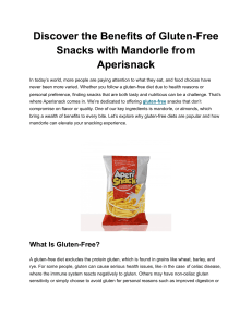 Discover the Benefits of Gluten-Free Snacks with Mandorle from Aperisnack