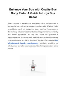 Enhance Your Bus with Quality Bus Body Parts  A Guide to Urrja Bus Decor