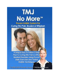 TMJ No More™ PDF eBook by Sandra Carter