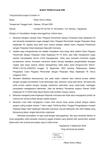 Format Surat Pernyataan Diri Sunnu