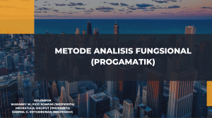 Metode analisis fungsional (Progamatik) (1)