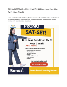 1.Biro Jasa Pendirian Cv Pt  Kota Cimahi