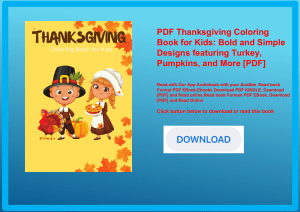 PDF Thanksgiving Coloring Book for Kids Bold and Simple Designs featuring Turkey  Pumpkins  and More