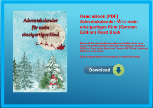 Read eBook [PDF] Adventskalender fÃƒÂ¼r mein einzigartiges Kind (German Edition) Read Book