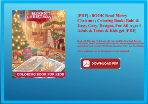 [PDF] eBOOK Read Merry Christmas Coloring Book Bold & Easy  Cozy  Designs  For All Ages I Adult & Te