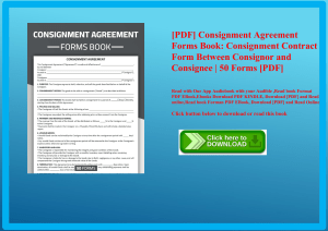 [PDF] Consignment Agreement Forms Book Consignment Contract Form Between Consignor and Consignee  50