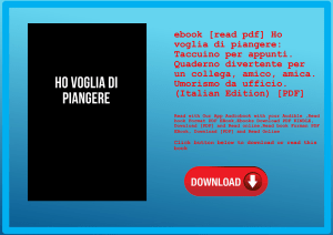 ebook [read pdf] Ho voglia di piangere Taccuino per appunti. Quaderno divertente per un collega  ami