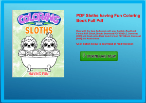 PDF Sloths having Fun Coloring Book Full Pdf