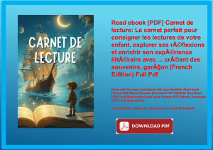 Read ebook [PDF] Carnet de lecture Le carnet parfait pour consigner les lectures de votre enfant  ex