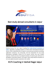 Expert Study Abroad Consultants in Jaipur