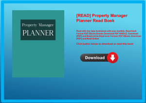 [READ] Property Manager Planner Read Book