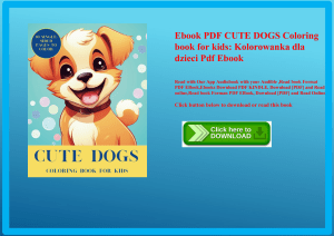 Ebook PDF  CUTE DOGS Coloring book for kids Kolorowanka dla dzieci Pdf Ebook