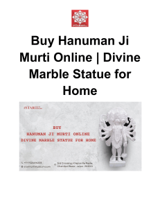 Buy Hanuman Ji Murti Online   Divine Marble Statue for Home