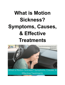 What is Motion Sickness Symptoms, Causes, and Effective Treatments