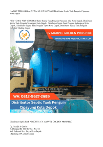 HARGA TERJANGKAU!  WA +62 812-9627-2689 Distributor Septic Tank Penguin Cipayung Kota Depok