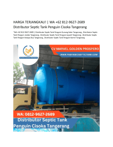 1.Distributor Septic Tank Penguin Cisoka Tangerang