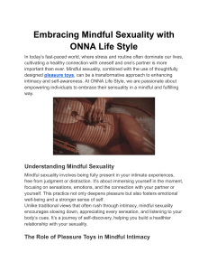 Embracing Mindful Sexuality with ONNA Life Style