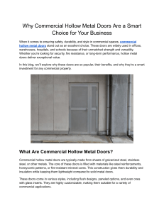 Reliable Commercial Door Service Company for Your Needs