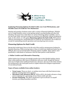 financing options for bad credit