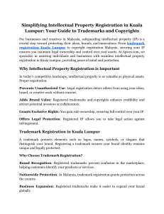 Simplifying Intellectual Property Registration in Kuala Lumpur  Your Guide to Trademarks and Copyrights