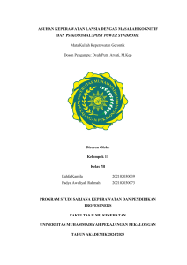 Askep Lansia Post Power Syndrome