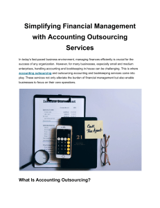 Simplifying Financial Management with Accounting Outsourcing Services