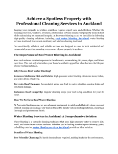 Achieve a Spotless Property with Professional Cleaning Services in Auckland