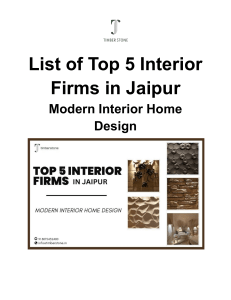 List of Top 5 Interior Firms in Jaipur - Modern Interior Home Design