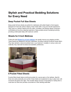 Stylish and Practical Bedding Solutions for Every Need