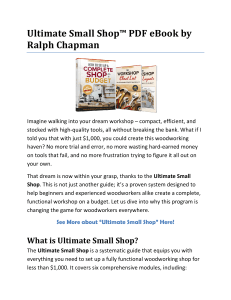 Ultimate Small Shop eBook: Build a Woodworking Shop on a Budget