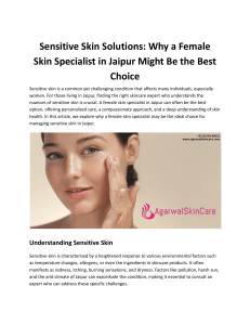 Sensitive Skin Solutions: Female Skin Specialist in Jaipur