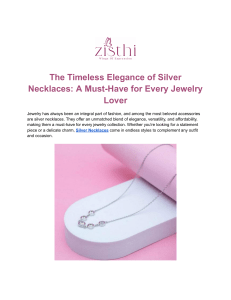 Silver Necklaces: Timeless Elegance | Zisthi Jewelry