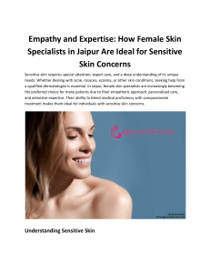 Female Skin Specialists in Jaipur: Sensitive Skin Care