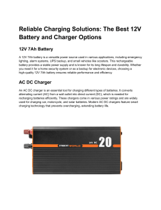 12V Battery & Charger Guide: Reliable Power Solutions