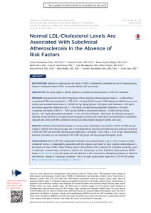 LDL-C & Subclinical Atherosclerosis: A Cardiology Study