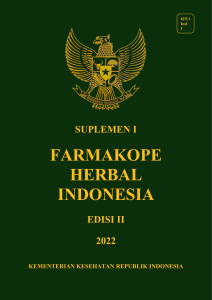 Suplemen Farmakope Herbal Indonesia Edisi II
