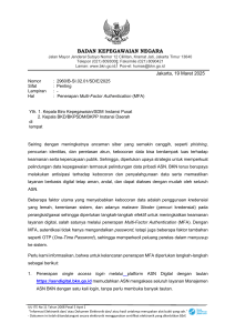 Penerapan Multi-Factor Authentication (MFA) DS