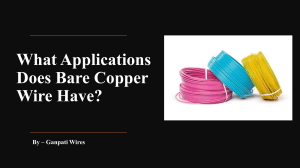 Bare Copper Wire Applications & Benefits | Ganpati Wires