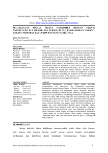 Undercover Buy Narkotika: Analisis Hukum & Implementasi