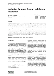 Inclusive Campus Design in Islamic Institutions