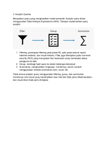 Analytic Queries di Power BI: Filtering, Grouping, Summarize