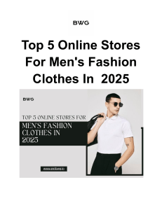 Top 5 Men's Fashion Online Stores in 2025